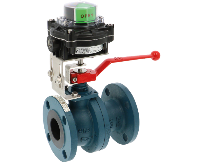 515AIT carbon steel ball valve + limit switch box SK012